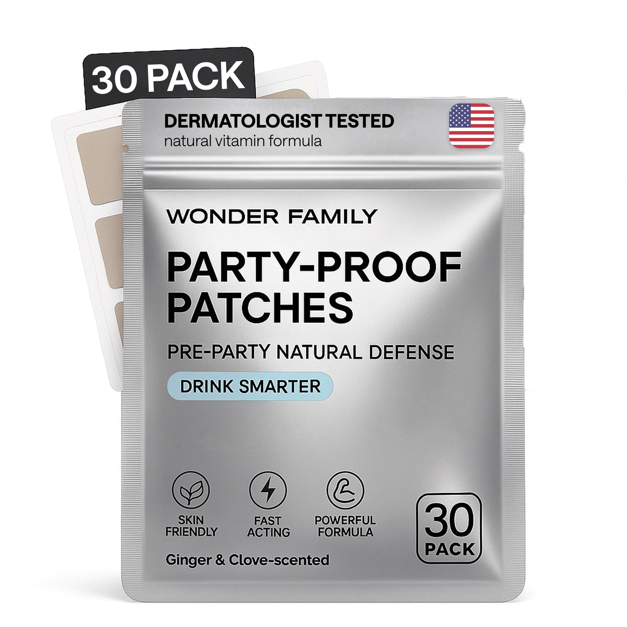 WONDER FAMILY use Patches front view with packaging details