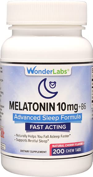 Wonder Laboratories Chewable Melatonin 10mg + B6 front view