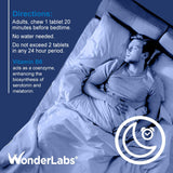 Wonder Laboratories Chewable Melatonin 10mg + B6 on a table