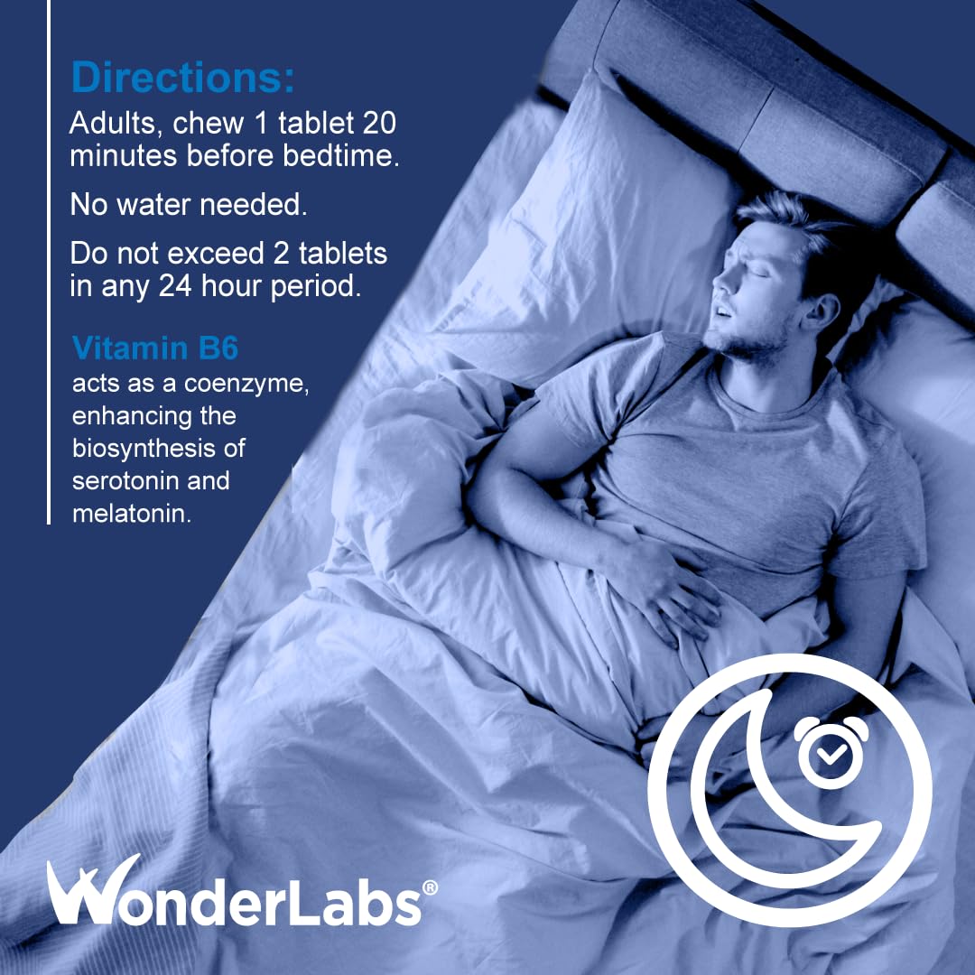 Wonder Laboratories Chewable Melatonin 10mg + B6 on a table