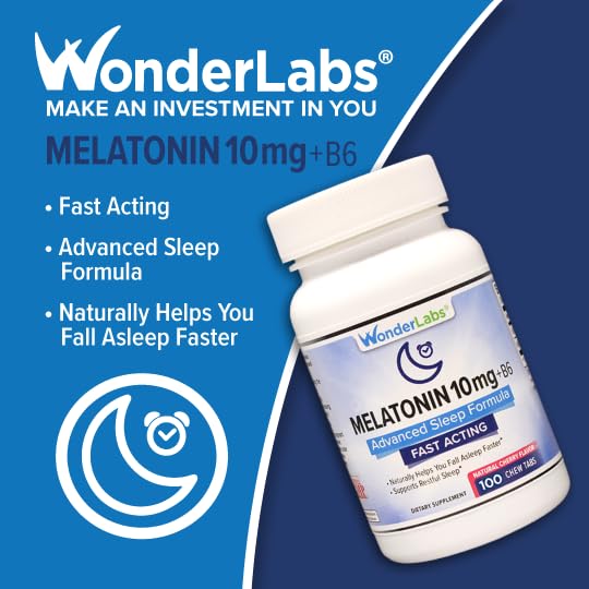 Wonder Laboratories Chewable Melatonin 10mg + B6 packaging