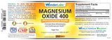 Wonder Laboratories Magnesium Oxide 483mg Supplement capsules close-up