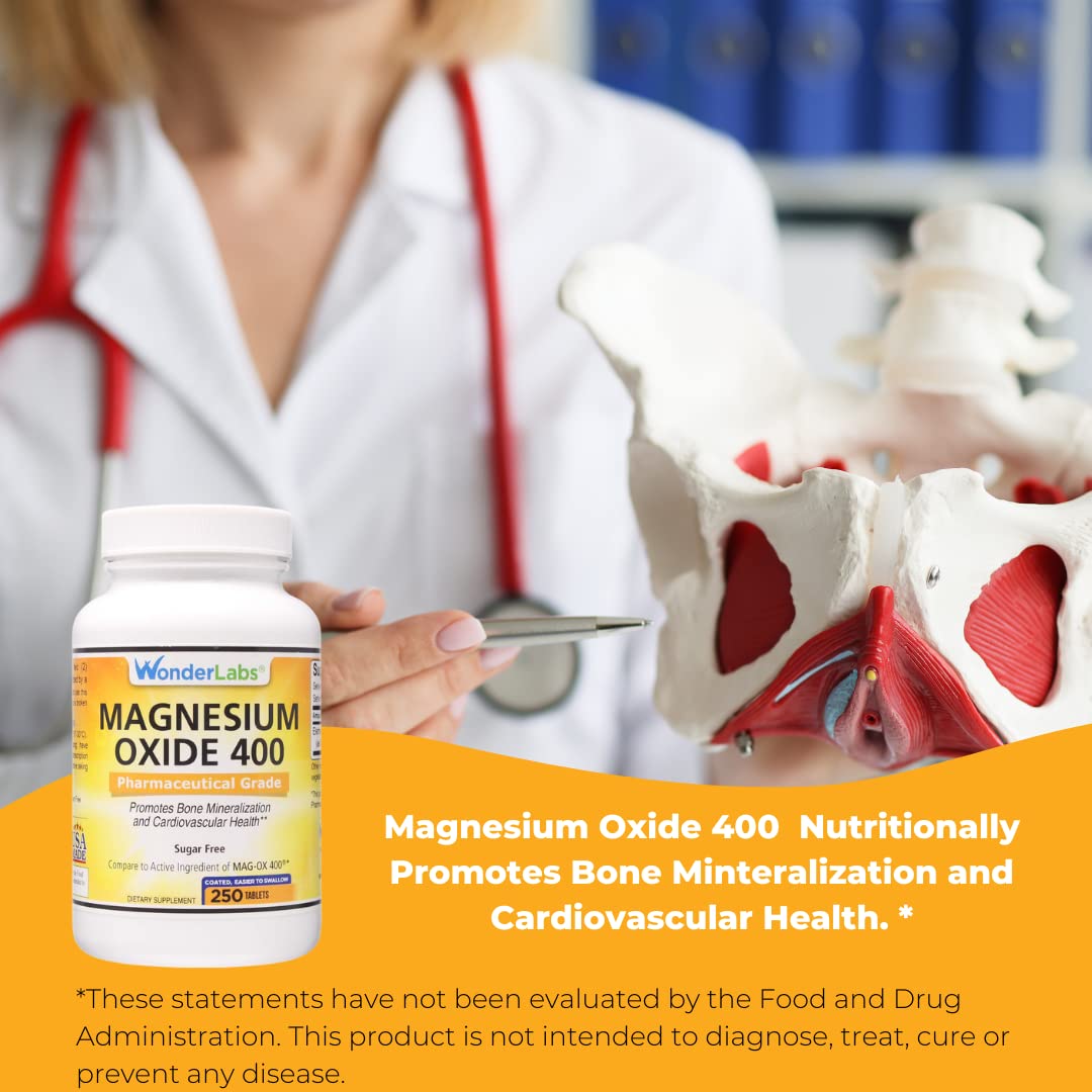 Wonder Laboratories Magnesium Oxide 483mg Supplement ingredients list