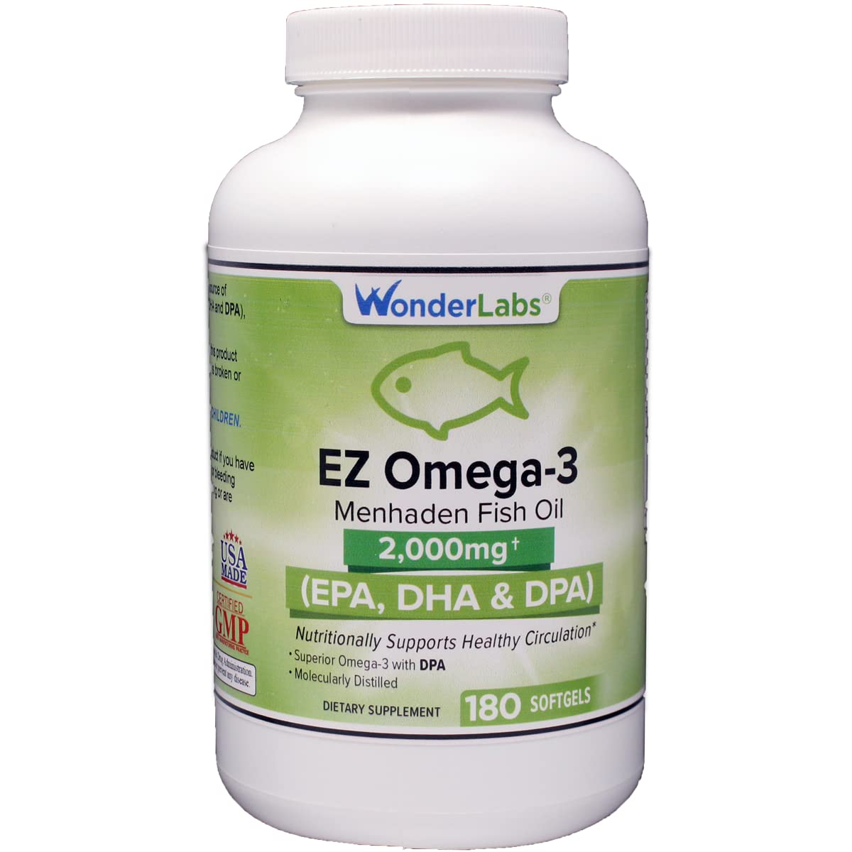 Wonder Laboratories Omega-3 Fish Oil 550mg front view
