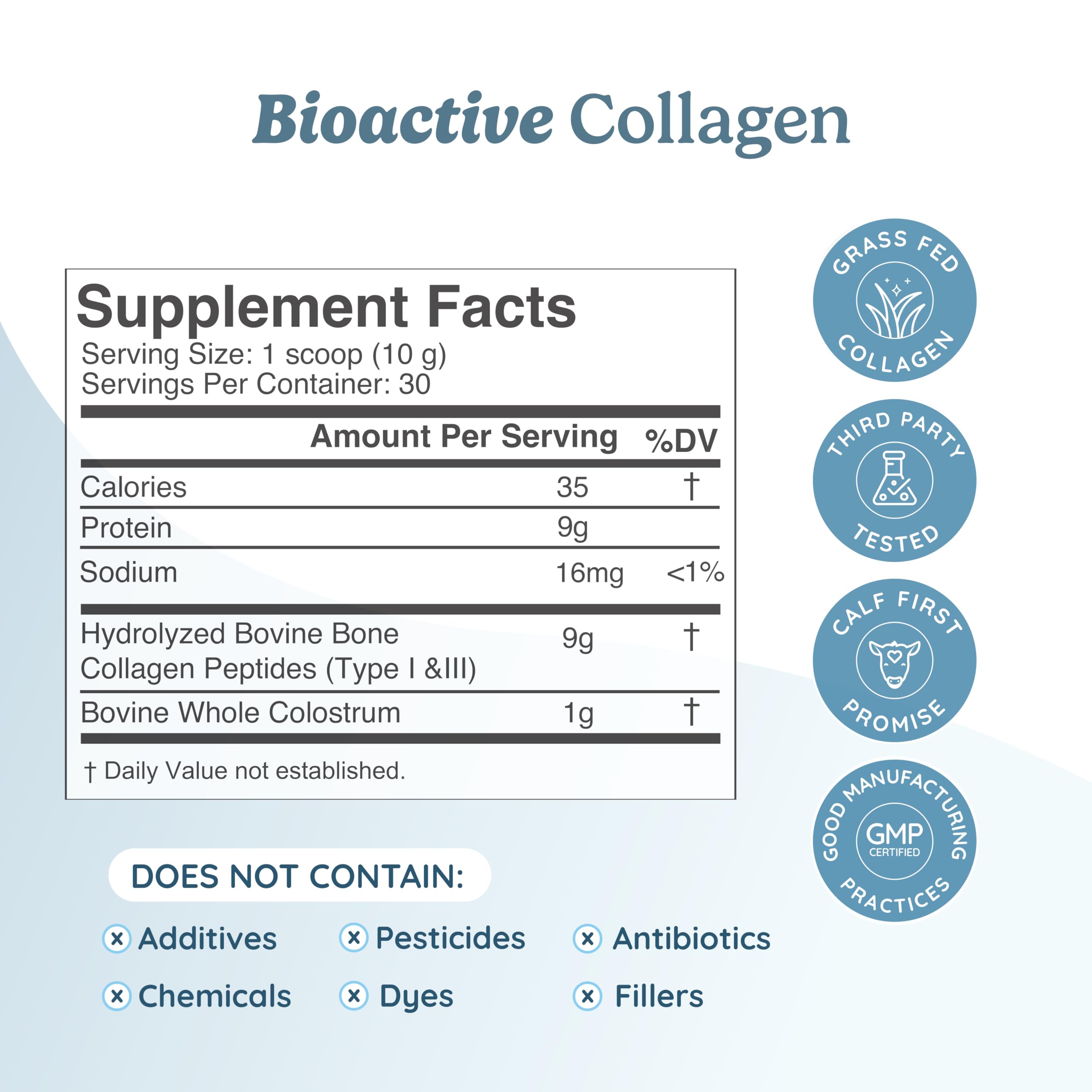 WONDERCOW Bioactive Collagen + Bovine Colostrum Powder packaging