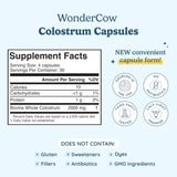 WONDERCOW Whole Colostrum Capsules side view showing label