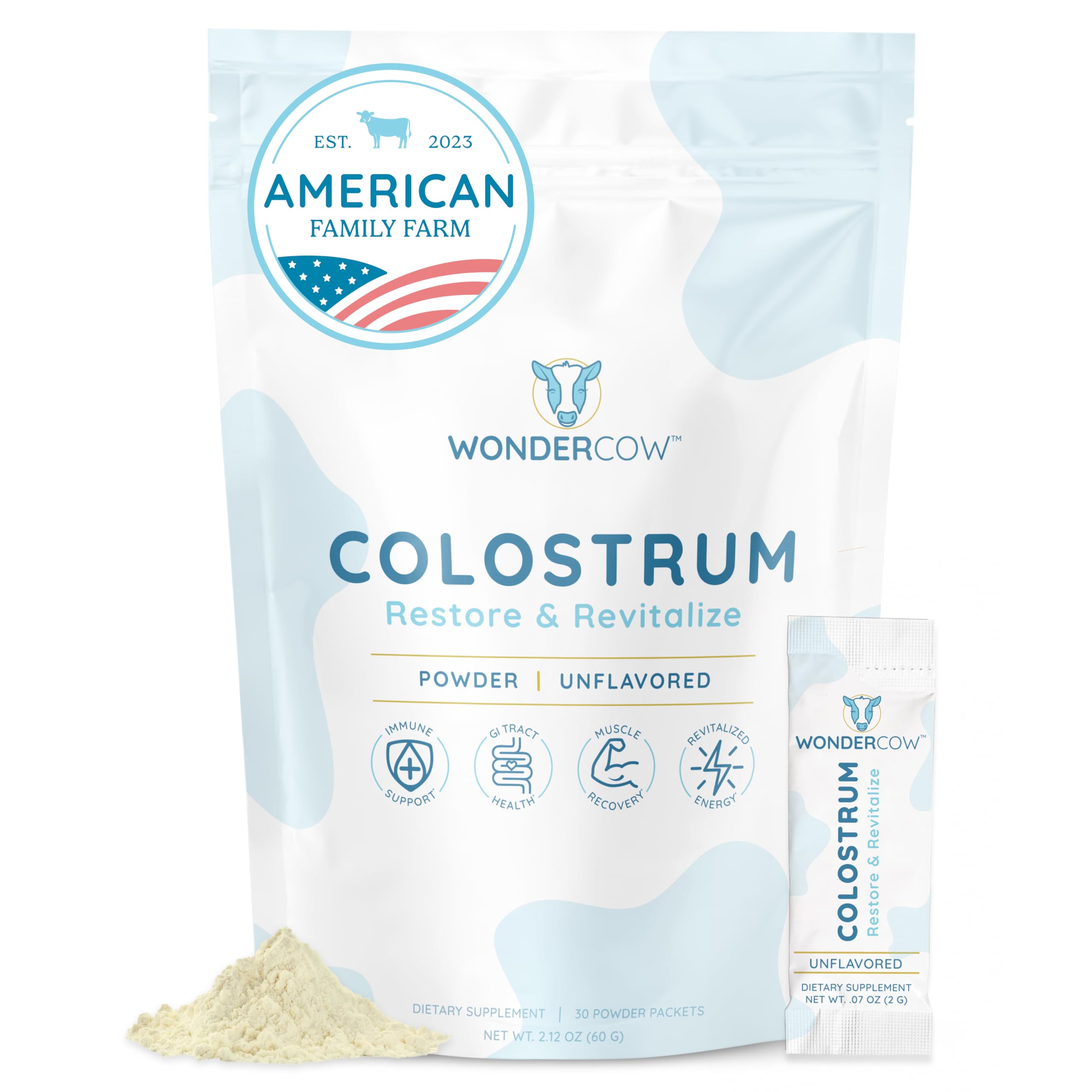WONDERCOW Whole Colostrum Powder 60g front view