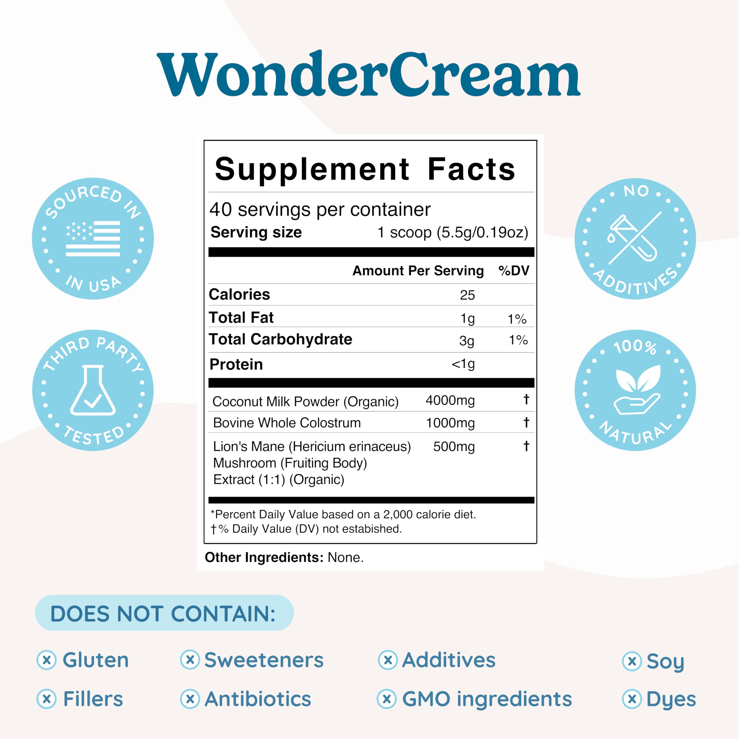 WONDERCOW WonderCream Coffee Creamer packaging