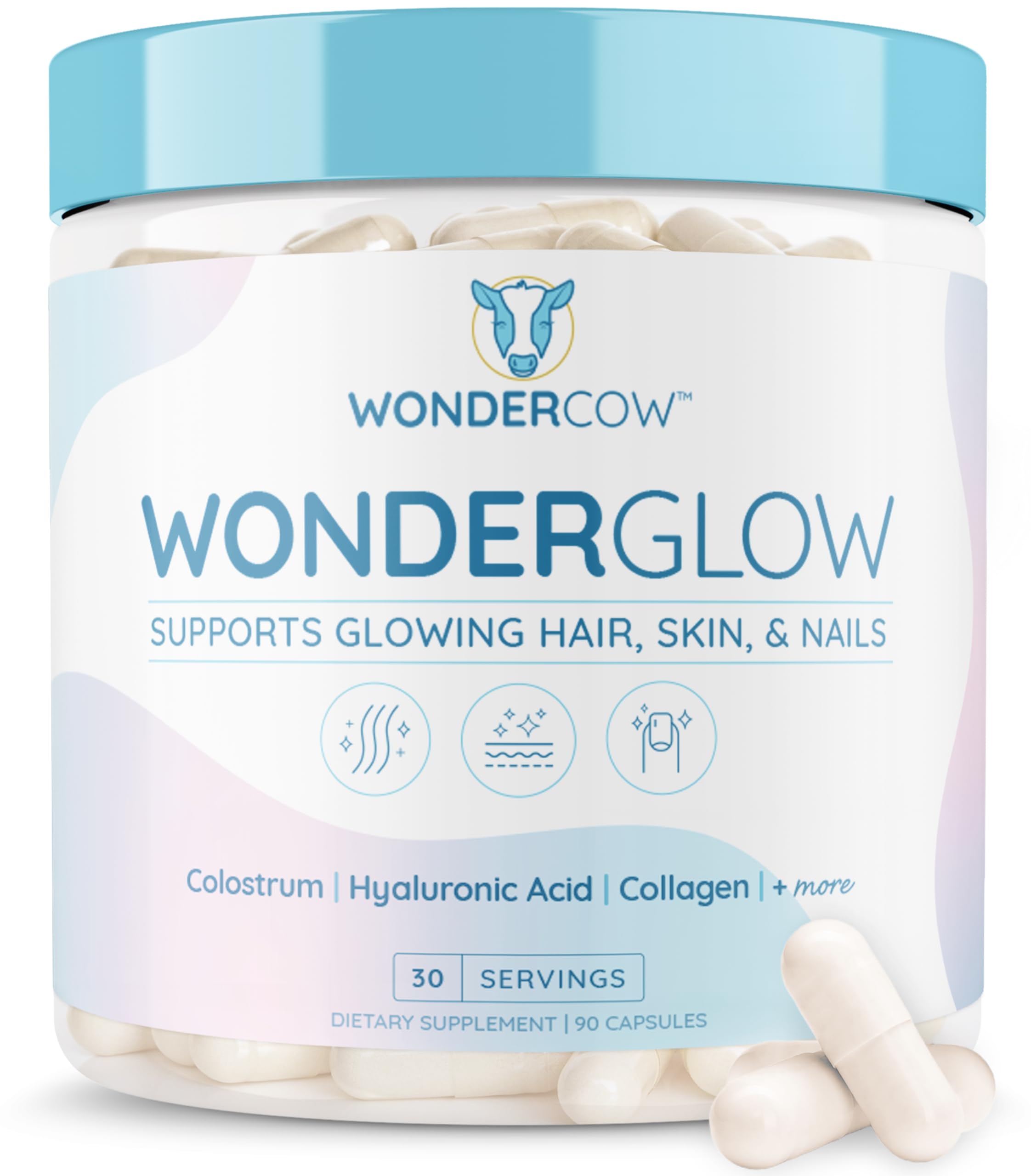 WONDERCOW WonderGlow Biotin Supplement front view