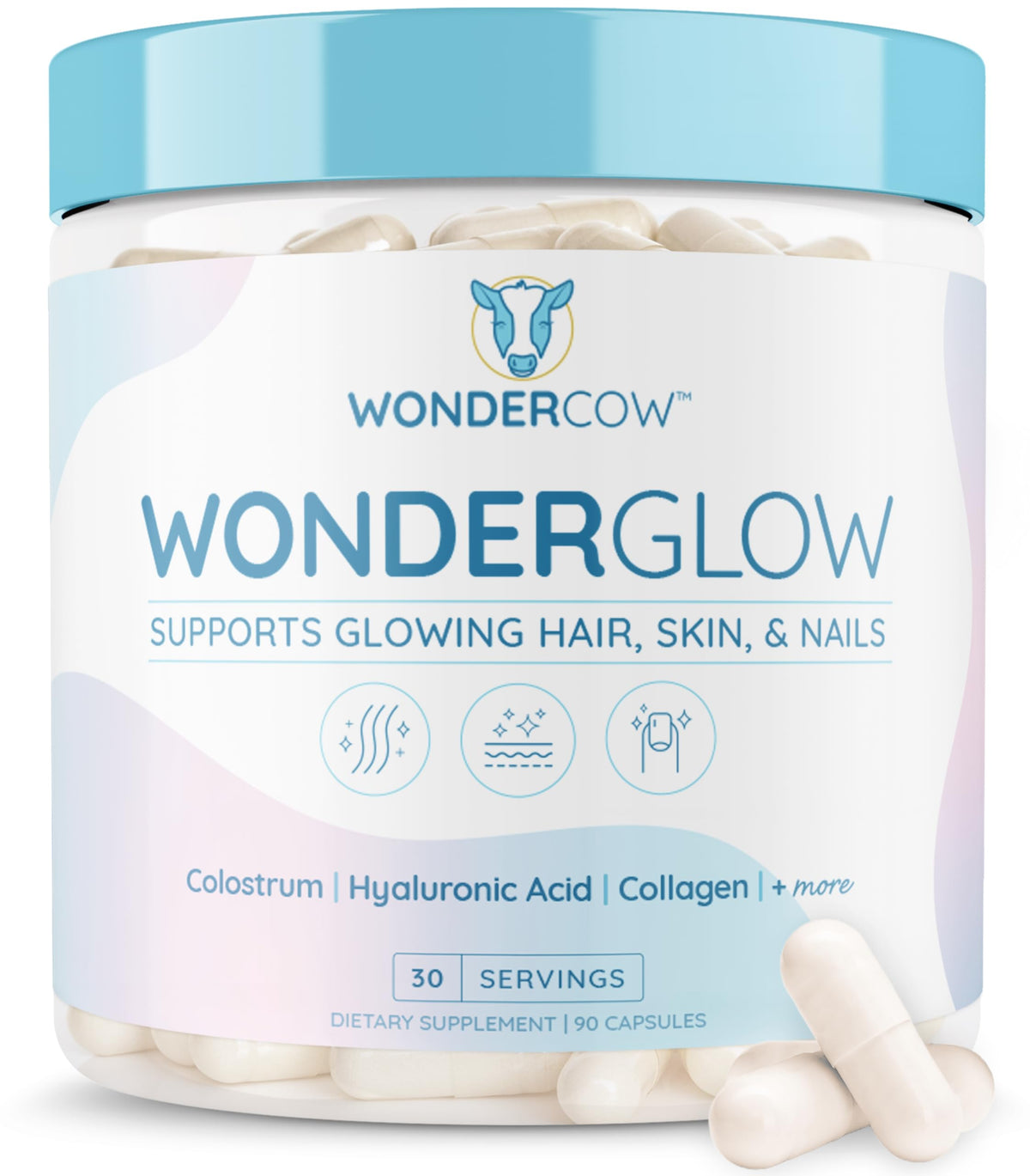 WONDERCOW WonderGlow Biotin Supplement front view