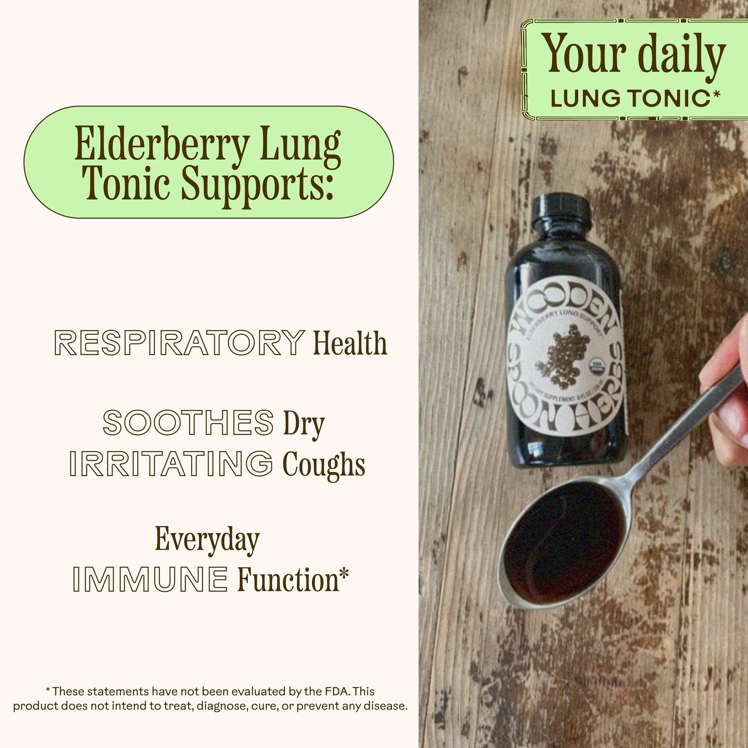 Wooden Spoon Herbs Elderberry Tonic 458g side view
