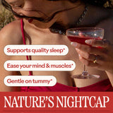 Wooden Spoon Herbs Magic Magnesium Tart Cherry Drink Mix scoop next to a teaspoon