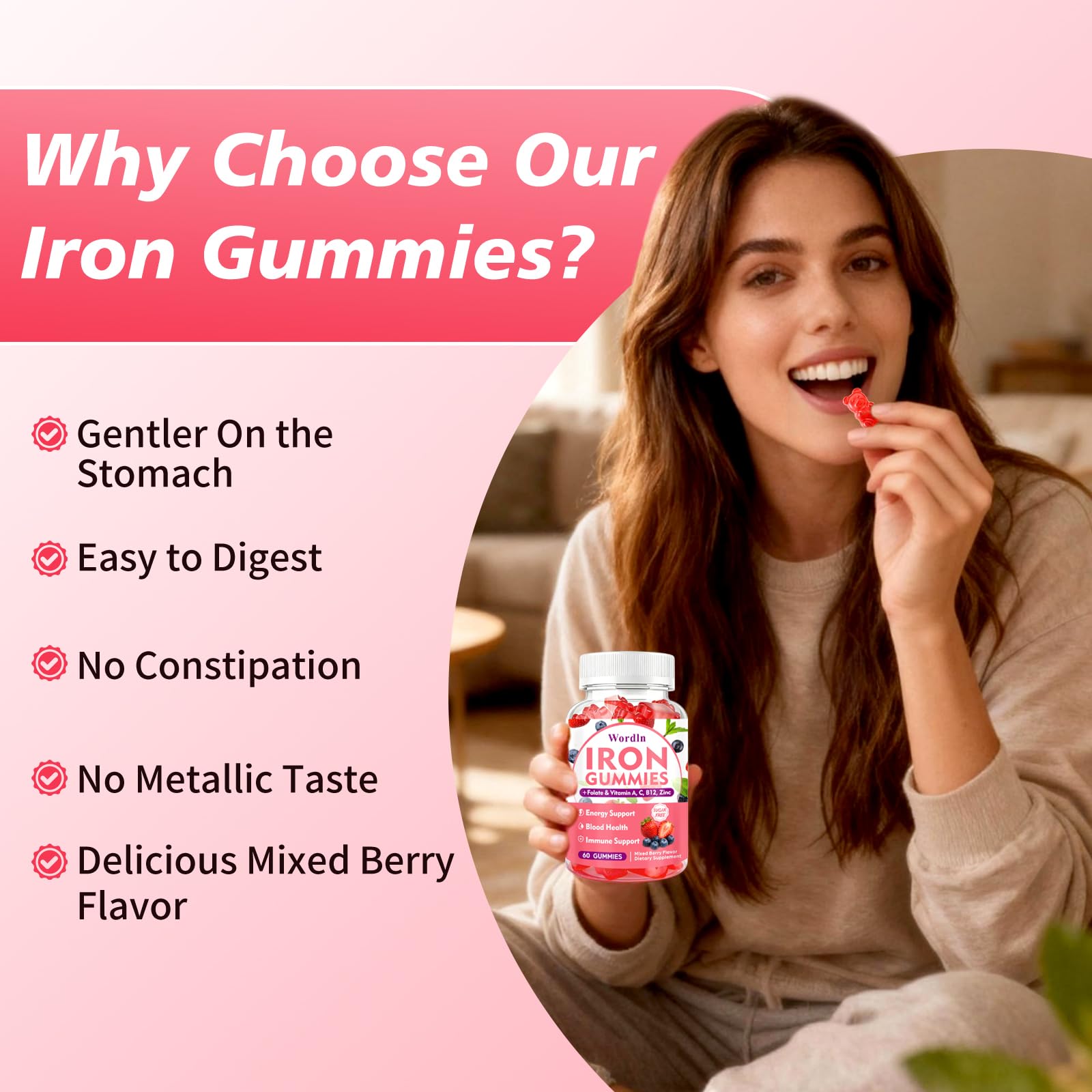 Wordln Iron Gummies lifestyle shot with family