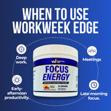 Workweek Edge drink mix being prepared in a glass