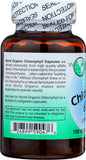 World Organic Chlorophyll 100 mg capsules in a hand