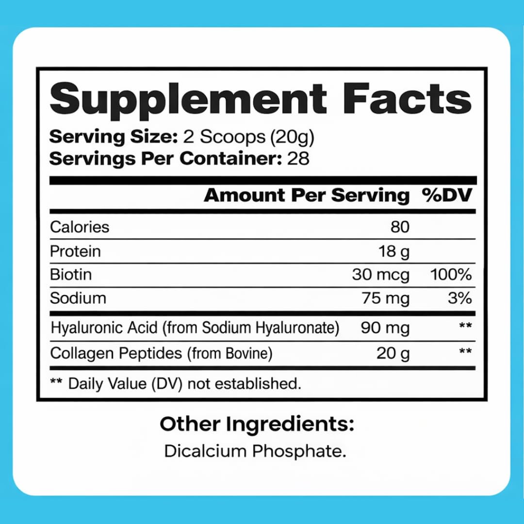 WOUND CAREPLUS Collagen Powder mixed in a glass of water