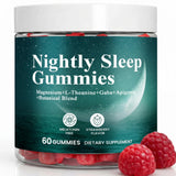 WOVOEO Nightly Reset Gummies bottle front view with 60 strawberry gummies