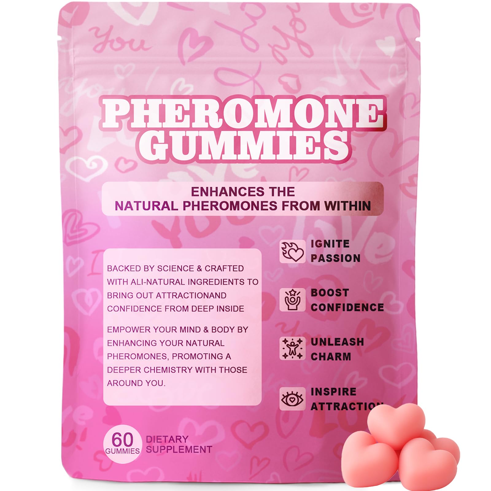 WOVOEO Sleep Supplements Gummies 60 Count front view
