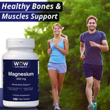 WOW Supplements Magnesium 400mg Capsules close-up of capsules