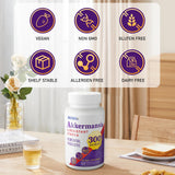 Wsidche Akkermansia Probiotic Supplement capsules on a wooden surface