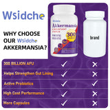 Wsidche Akkermansia Probiotic Supplement opened bottle with capsules