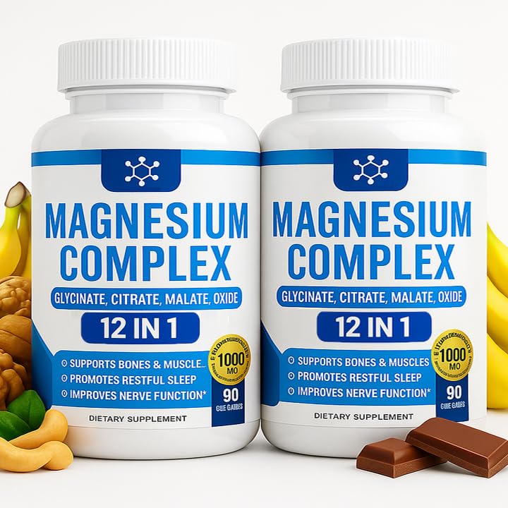 WSJAWH Magnesium Complex 12-in-1 supplement front view