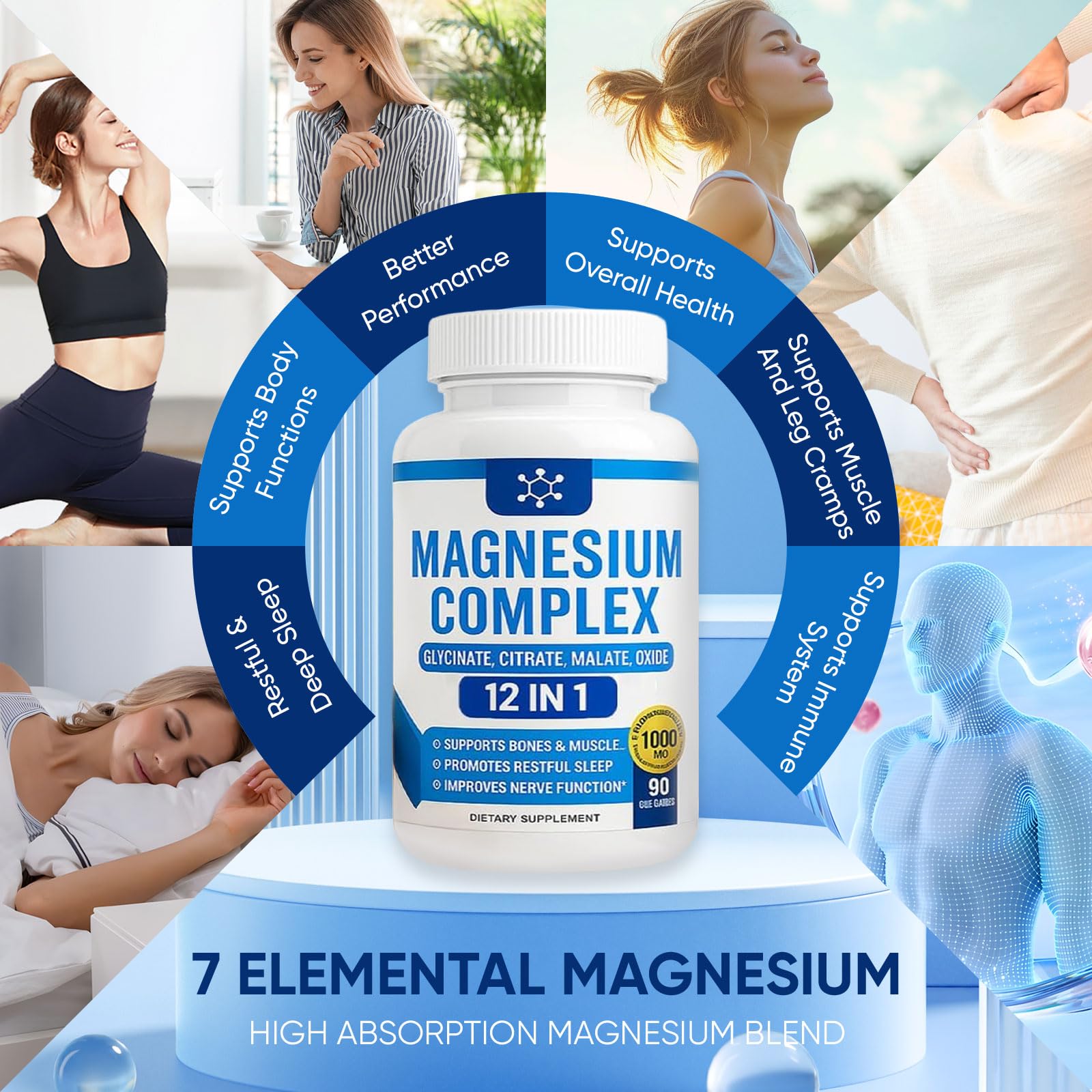 WSJAWH Magnesium Complex 12-in-1 supplement side view