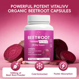 WSJAWH Organic Beet Root Capsules 1300mg capsules close-up