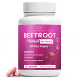 WSJAWH Organic Beet Root Capsules 1300mg front view