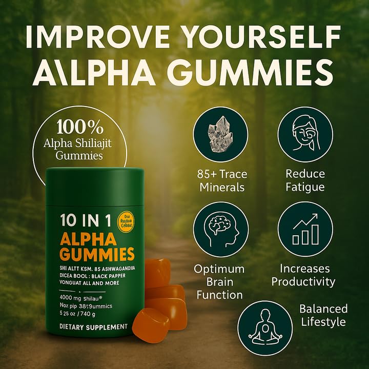 WSJAWH Shilajit Gummies side view showing individual wrappers