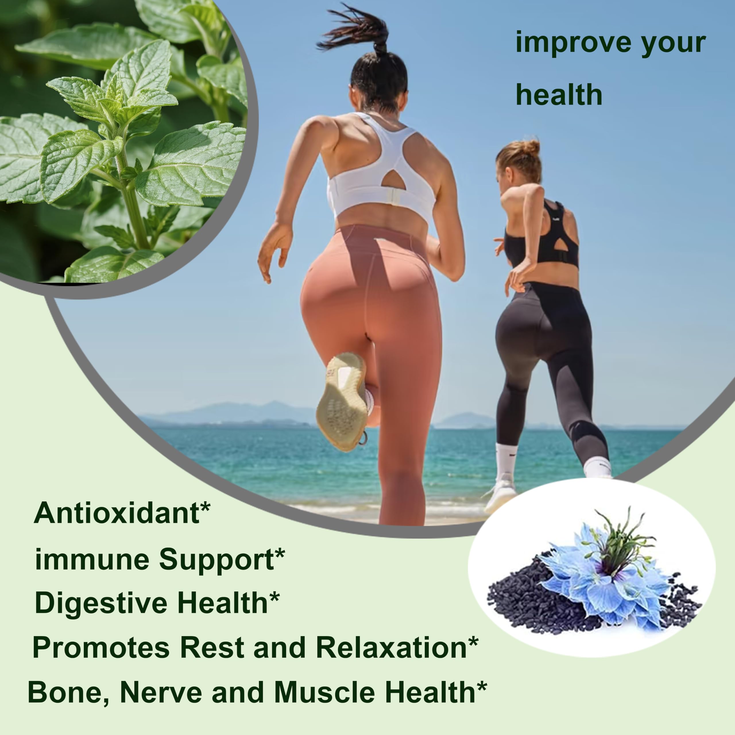 WUJECT Oregano Oil Softgels back view with ingredient list
