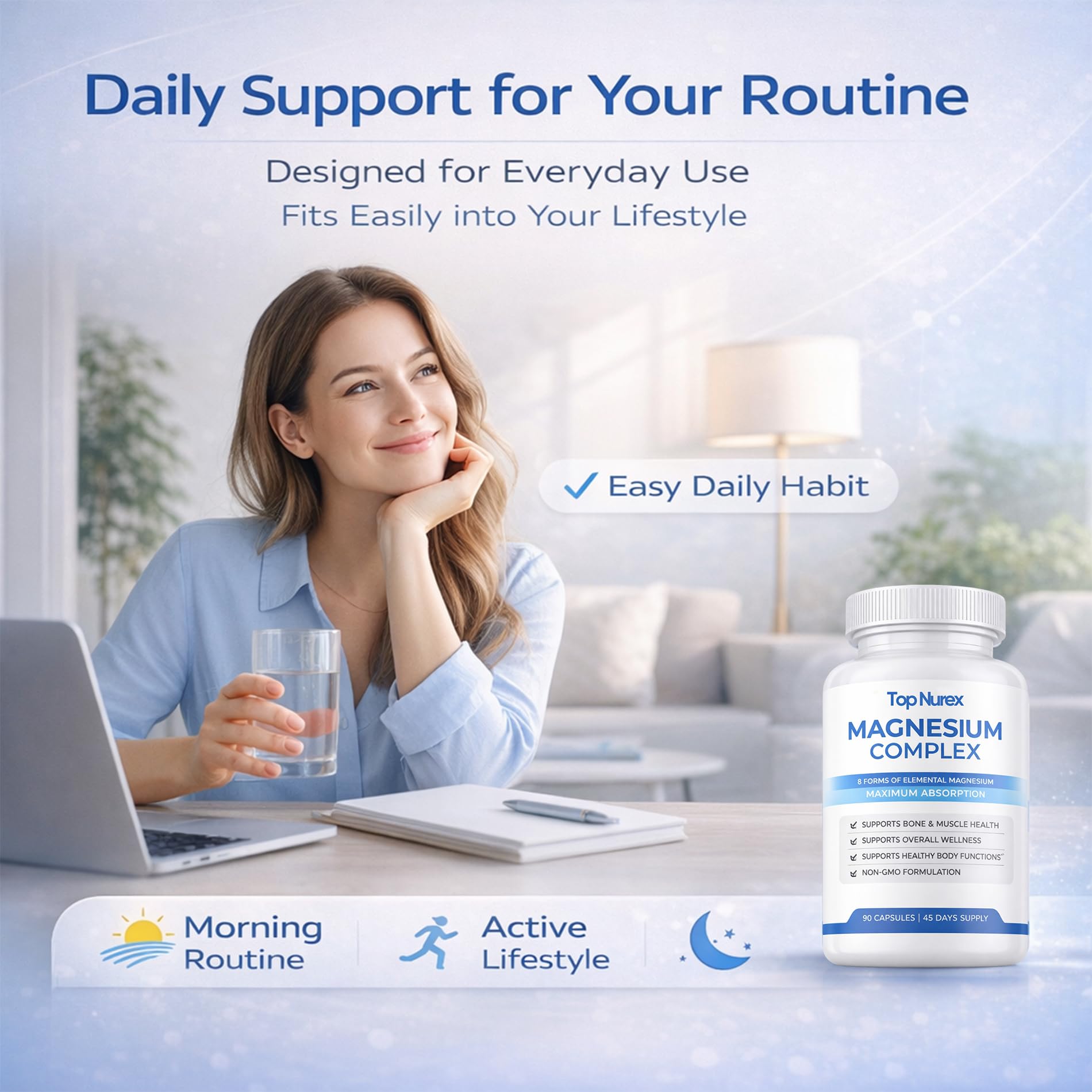 wuliao Magnesium Supplement with measuring spoon for dosage