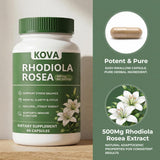 wuliao Rhodiola Rosea Capsules 500mg close-up of capsule