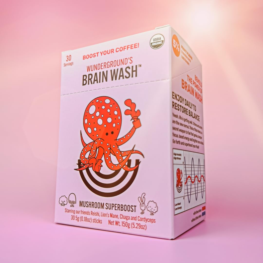 Wunderground Brain Wash 141g in a cup with cocoa and vanilla