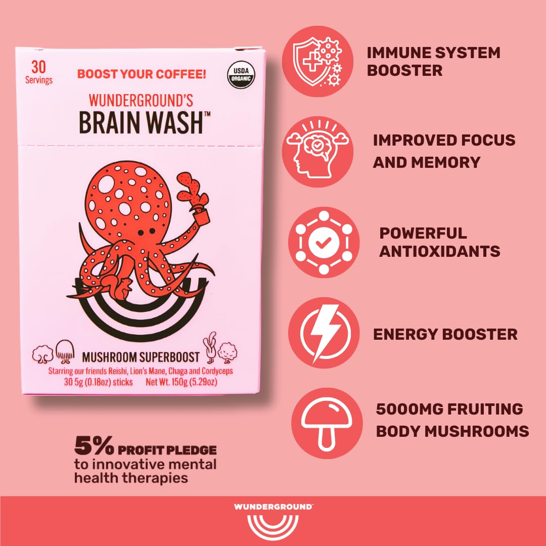 Wunderground Brain Wash 141g side view showing ingredients