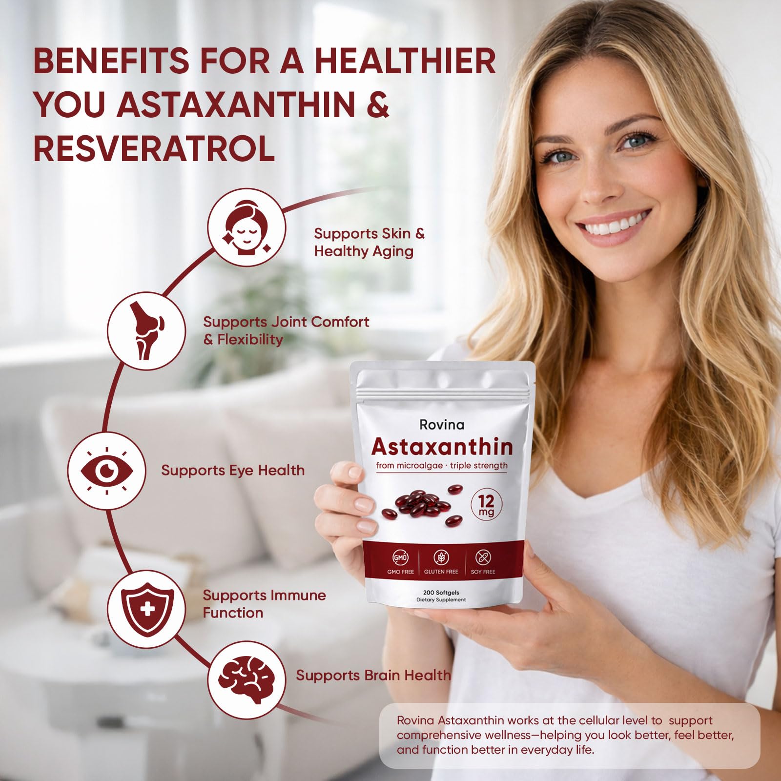 Wvnscl Astaxanthin Supplement 109g with measuring spoon