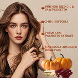 Wvnscl Pumpkin Seed Oil and Saw Palmetto softgels close-up