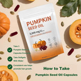 Wvnscl Pumpkin Seed Oil and Saw Palmetto softgels on a kitchen counter