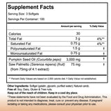 Wvnscl Pumpkin Seed Oil and Saw Palmetto softgels side view