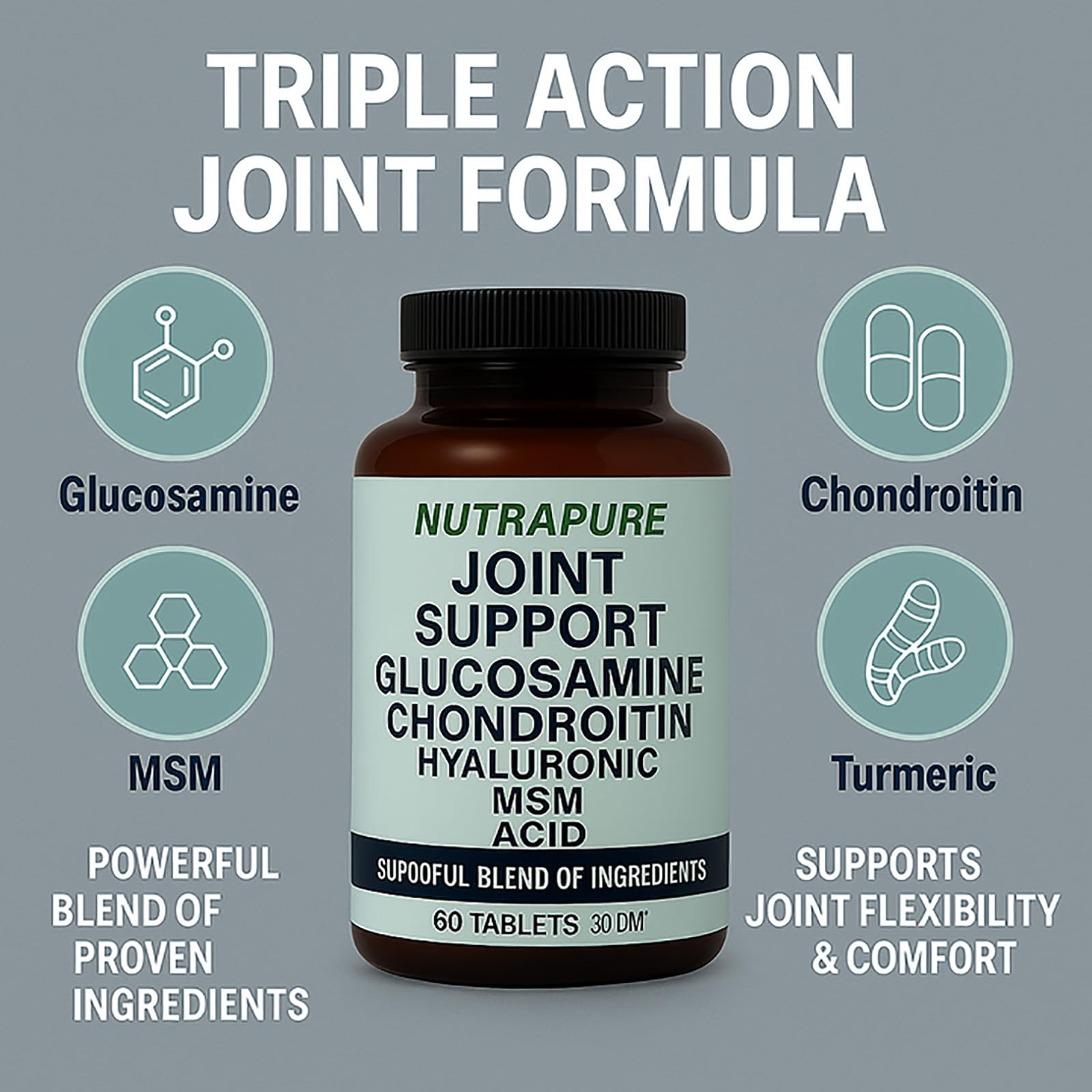 WXDOAU Chondroitin Joint Care Capsules side view