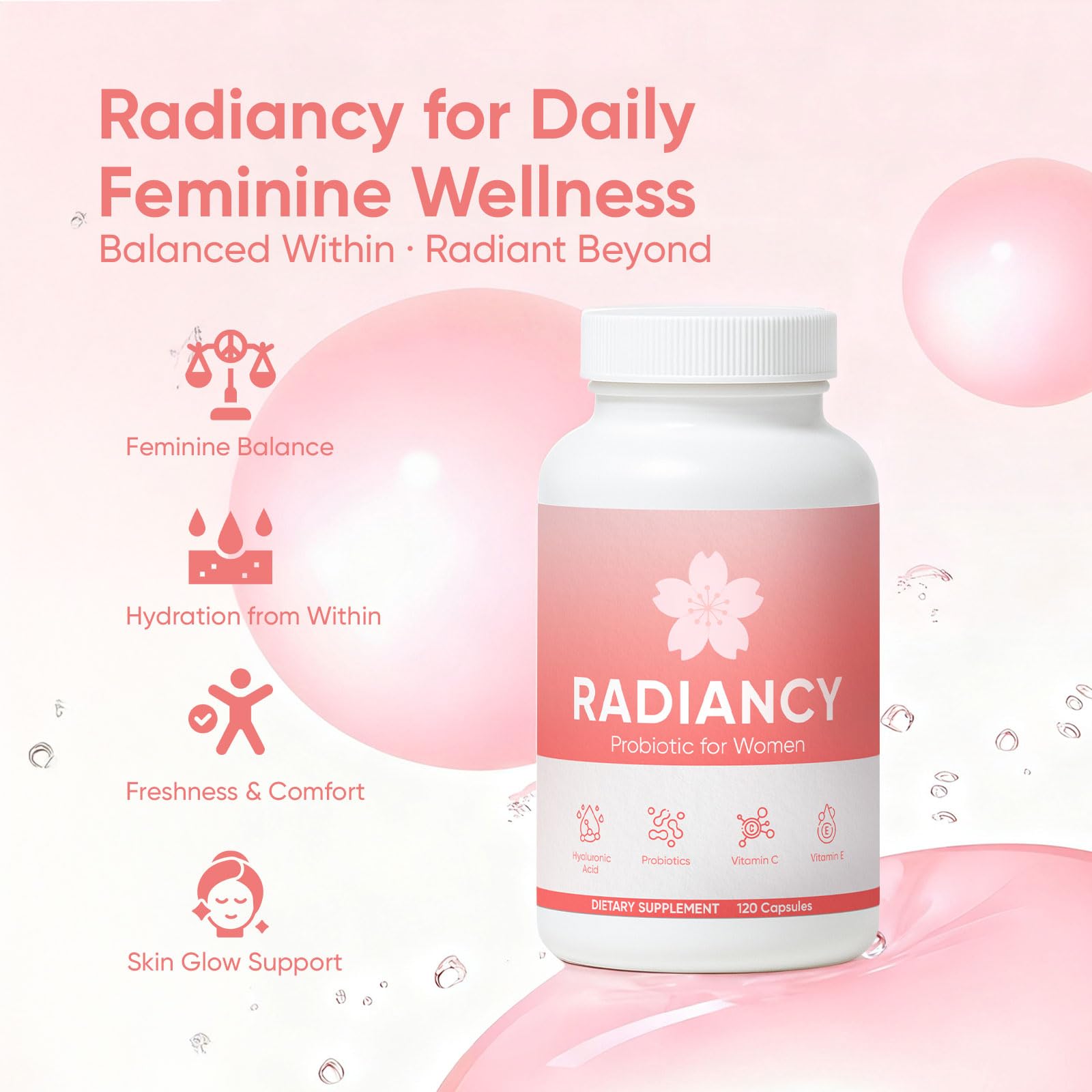 WXDOAU Prebiotic Capsules side view with label