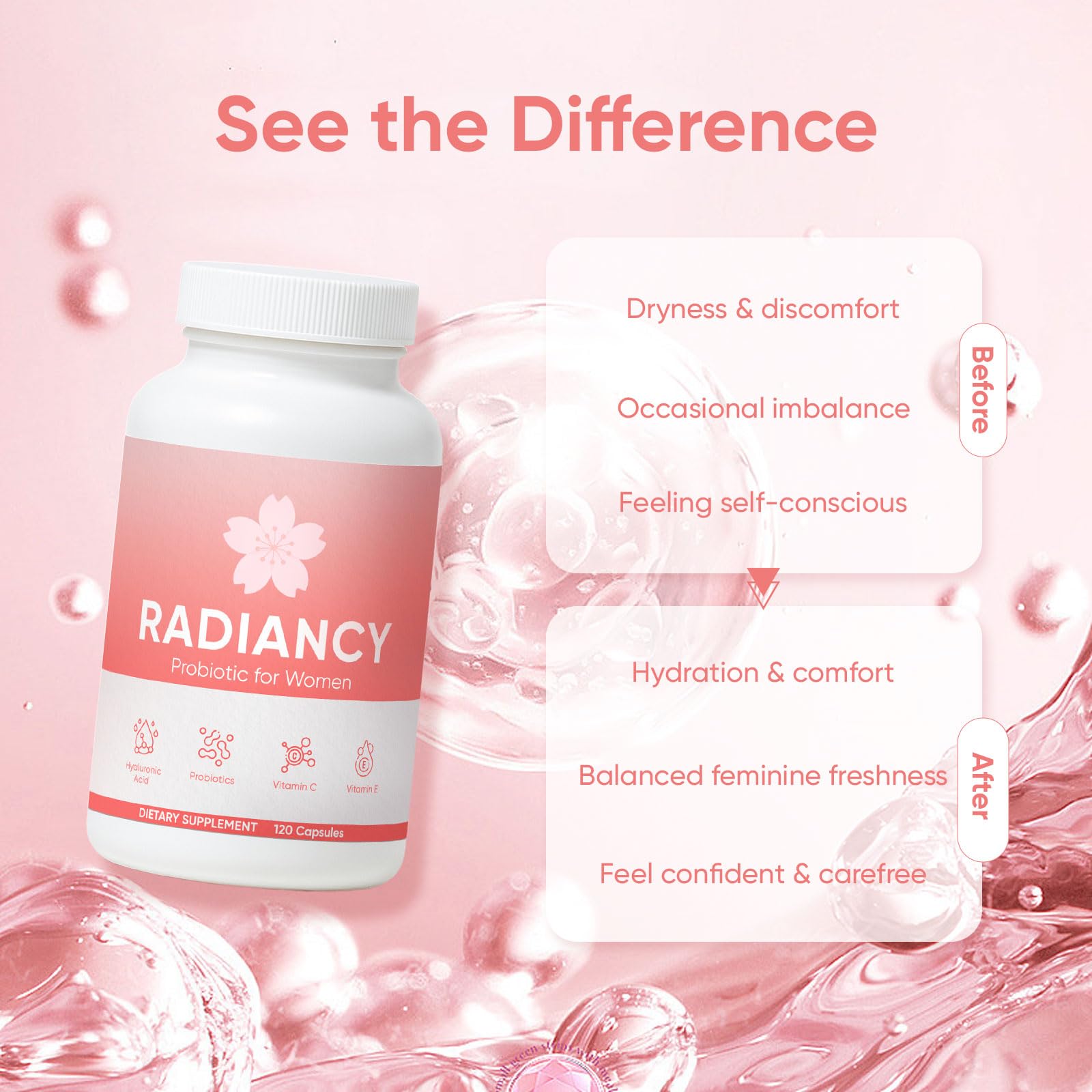 WXDOAU Prebiotic Capsules with a measuring spoon