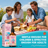 WyuuKi Zeolite Drops for Kids packaging on a kitchen counter