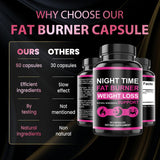 WZI Nighttime Fat Burner Capsules side view showing capsule