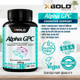 X Gold Health Alpha GPC supplement side view