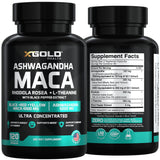 X Gold Health Ashwagandha Supplement capsules close-up