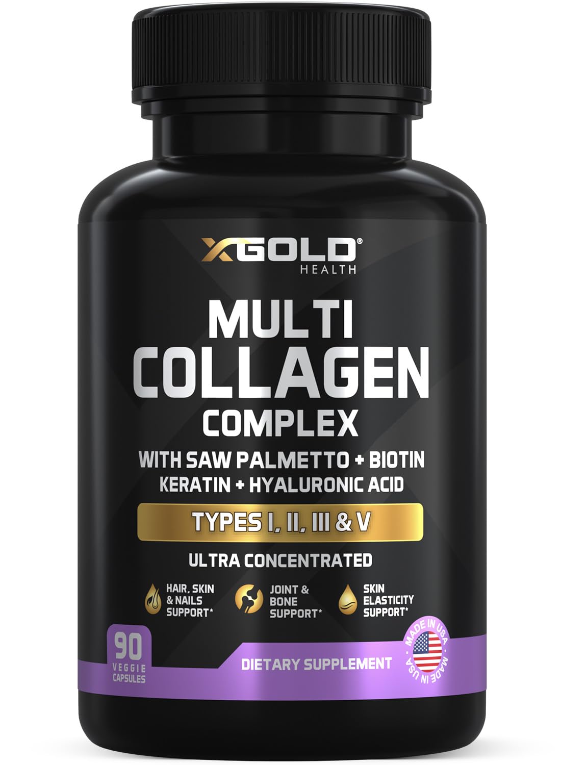 X Gold Health Collagen Supplement 1000mg front view