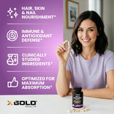 X Gold Health Collagen Supplement 1000mg side view