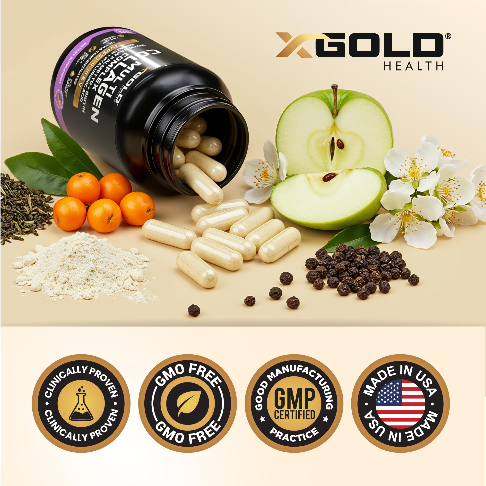 X Gold Health Collagen Supplement ingredients list