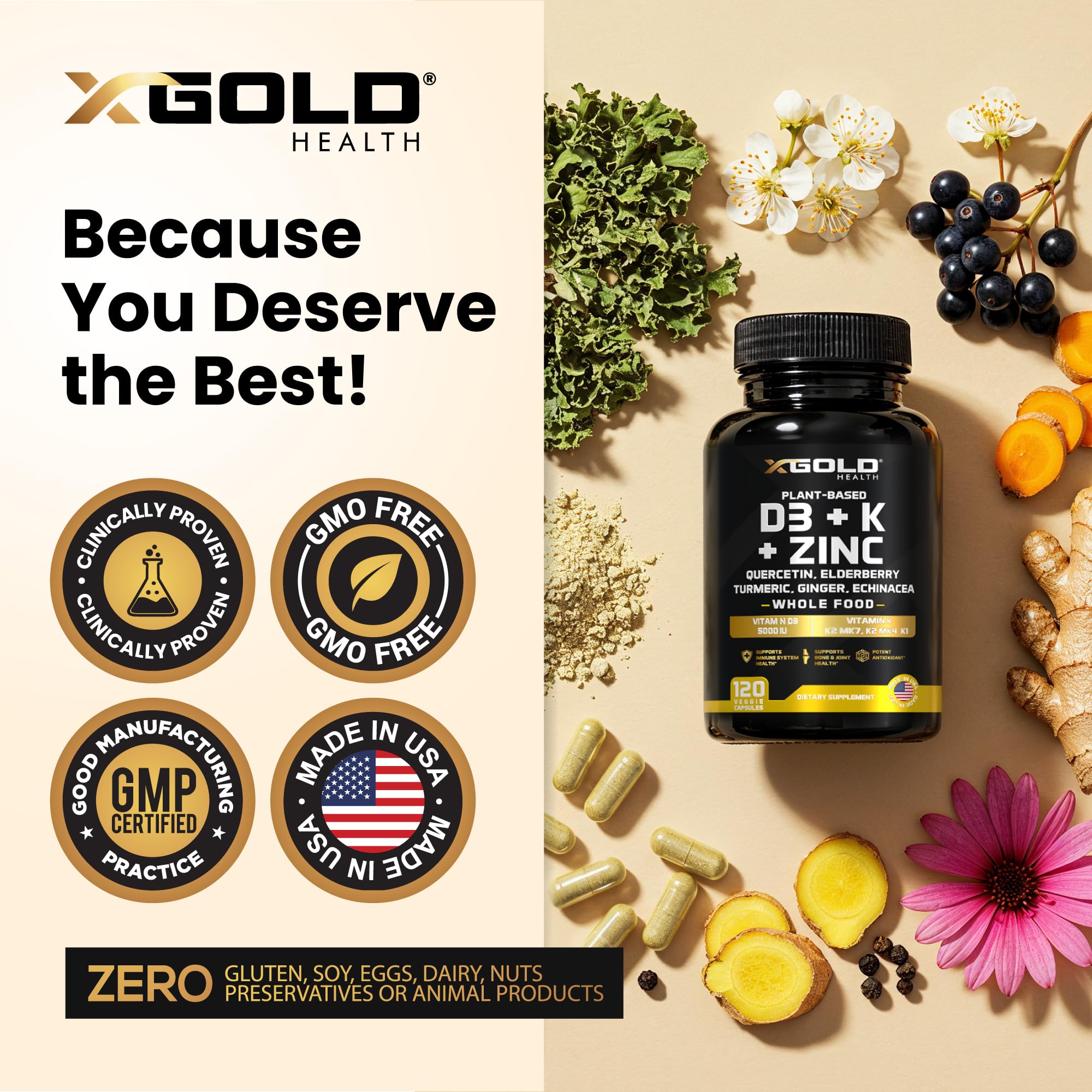 X Gold Health Daily Wellness Formula bottle side view